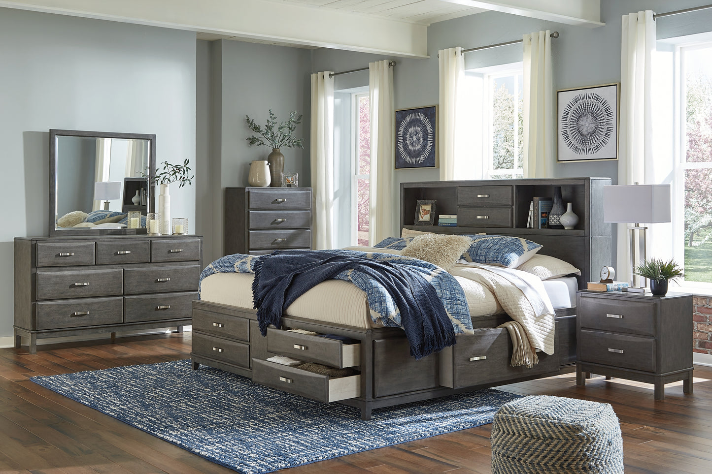 Caitbrook Storage Bed With 8 Drawers