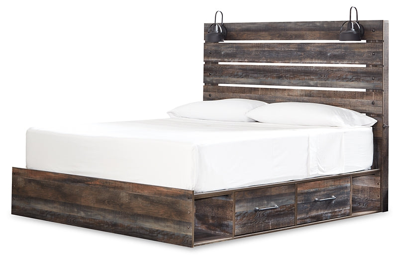 Drystan Panel Bed With 2 Storage Drawers