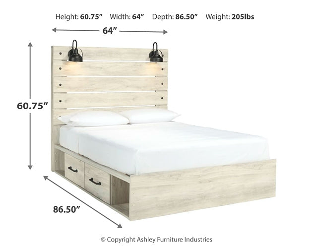 Cambeck Panel Bed With 2 Storage Drawers