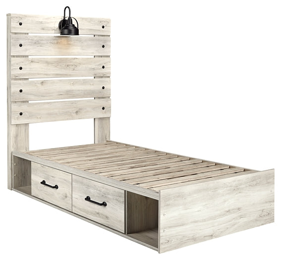 Cambeck Panel Bed With 4 Storage Drawers