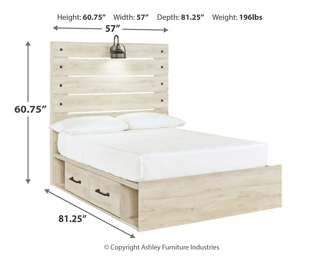 Cambeck Panel Bed With 2 Storage Drawers