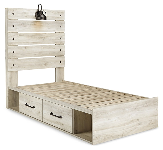Cambeck Panel Bed With 2 Storage Drawers