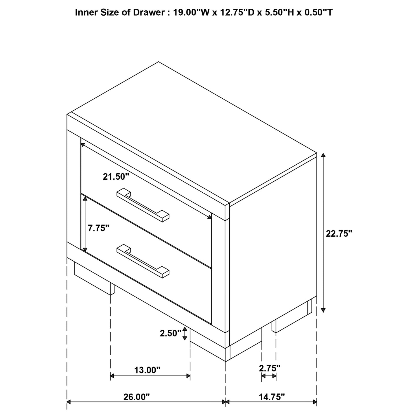 Jessica 4-piece Eastern King LED Bedroom Set Snow White