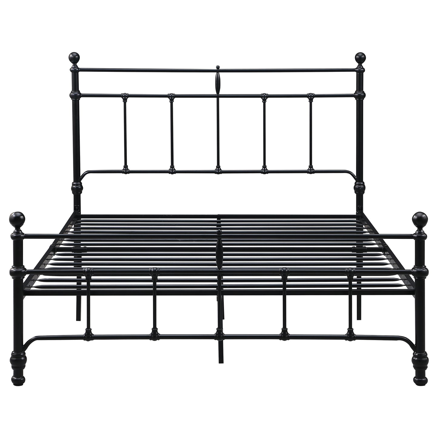 Novak 48-inch Metal Full Open Frame Bed Matte Black