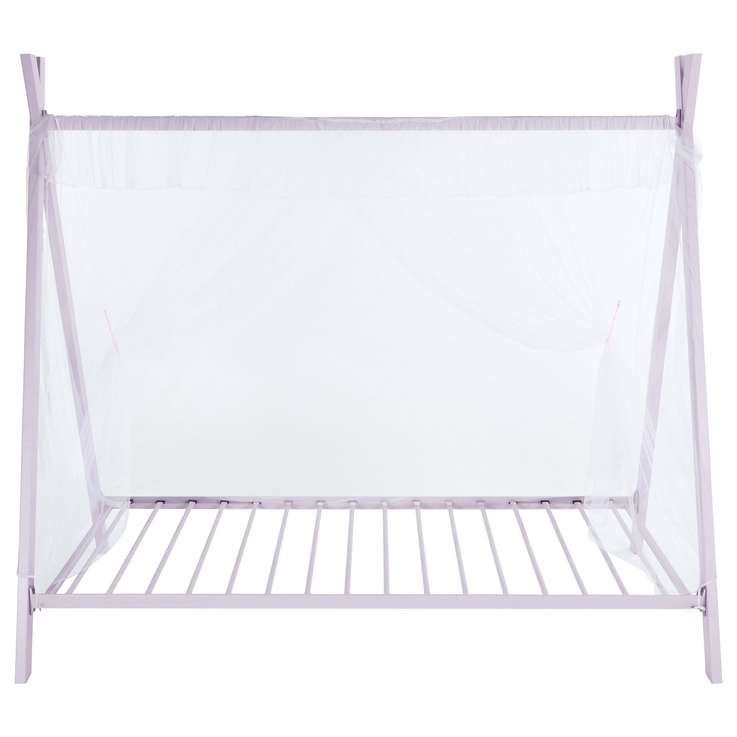 Fultonville Metal Twin Tent Bed with 7-inch Mattress Pink