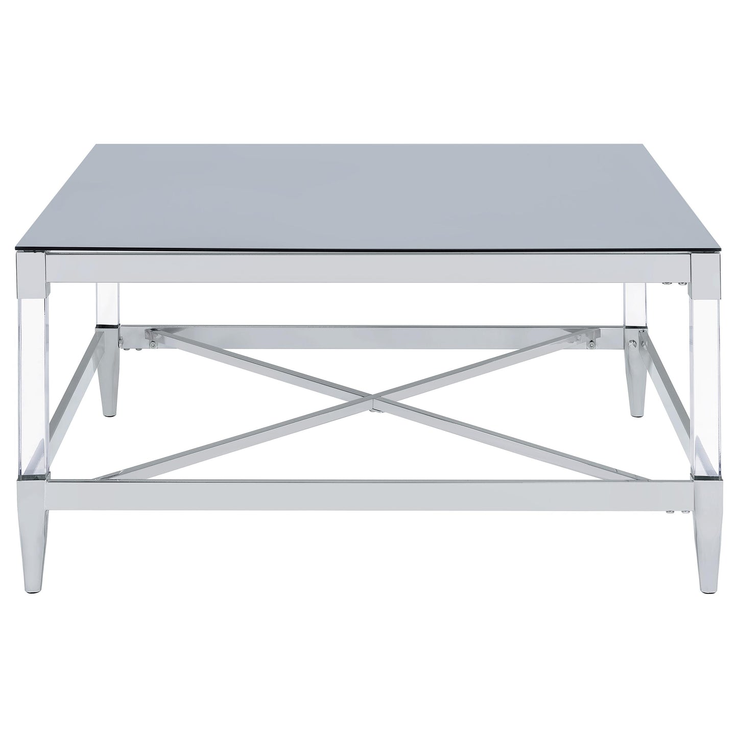 Lindley 2-piece Square Coffee and End Table Set Chrome