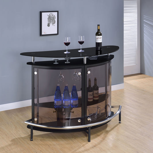 Amarillo Freestanding Glass Top Home Bar Wine Cabinet