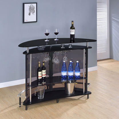 Amarillo Freestanding Glass Top Home Bar Wine Cabinet