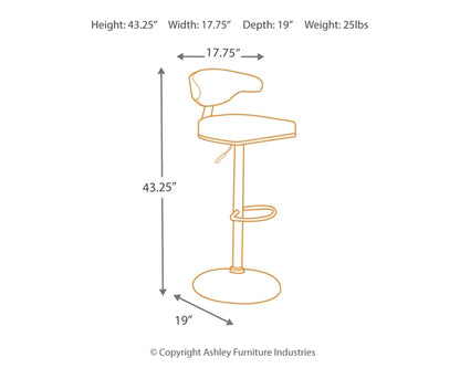 Bellatier Tall UPH Swivel Barstool(1/CN)