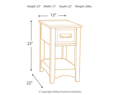 Breegin Chair Side End Table