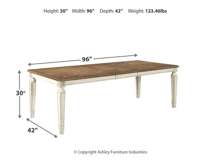 Realyn RECT Dining Room EXT Table