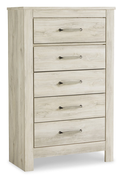 Bellaby  Panel Headboard With Mirrored Dresser And Chest