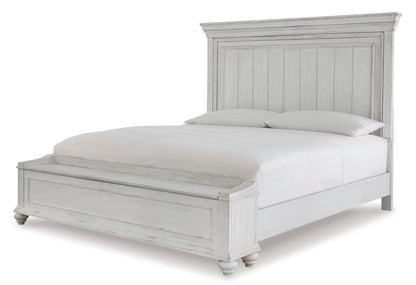 Kanwyn King Panel Bed with Storage with Mirrored Dresser