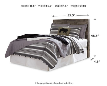 Derekson Full Panel Headboard with Mirrored Dresser and Chest