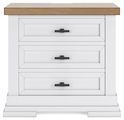Ashbryn Three Drawer Night Stand