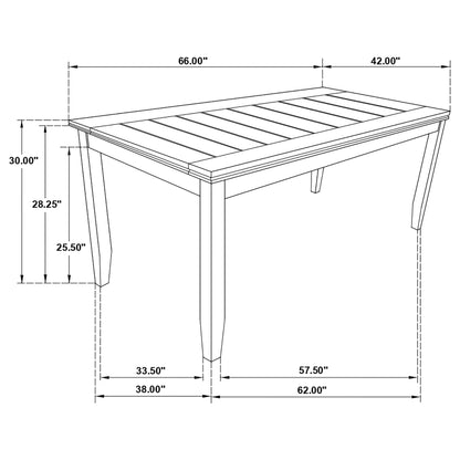 Dalila 6-piece Rectangular Dining Table Set Cappuccino