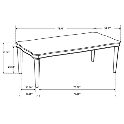 Ronnie 5-piece Rectangular Dining Table Set Rustic Cream
