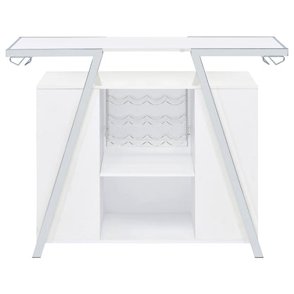 Araceli Freestanding LED Home Bar Cabinet White High Gloss