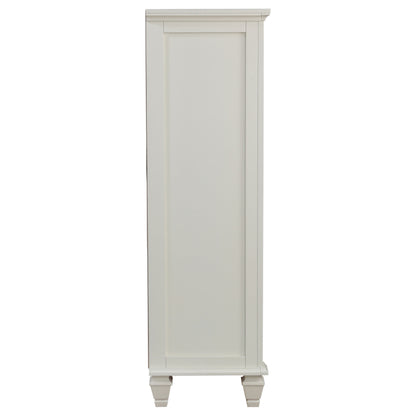 Sandy Beach 8-drawer Door Chest Cream White