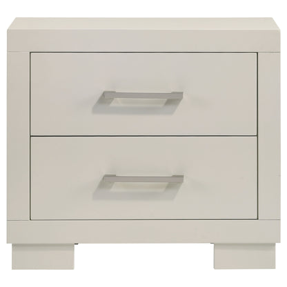 Jessica 4-piece Eastern King LED Bedroom Set Snow White