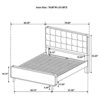 Robyn Wood Eastern King Platform Bed Dark Walnut