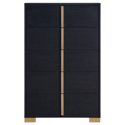 Marceline 5-drawer Bedroom Chest Black