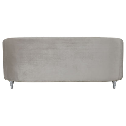 Avonlea Upholstered Sloped Arm Sofa Grey Velvet