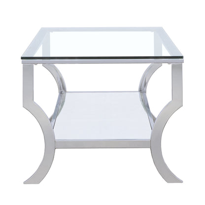 Saide Rectangular Glass Top Coffee Table Chrome