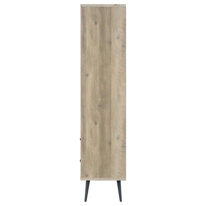 Maeve 70-inch 3-shelf Bookcase with Drawers Distressed Pine