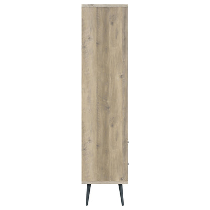Maeve 70-inch 3-shelf Bookcase with Drawers Distressed Pine
