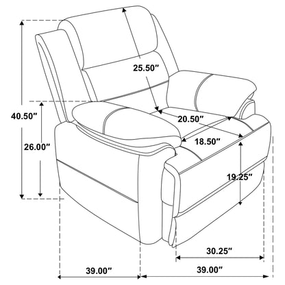 Ellington Upholstered Padded Arm Accent Chair Dark Brown