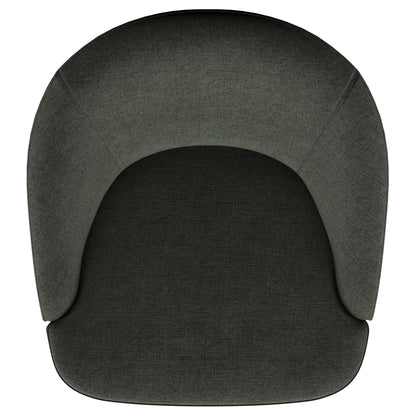 Leon Upholstered Barrel Accent Swivel Chair Hunter Green
