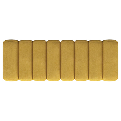 Summer Fabric Upholstered Tufted Accent Bench Mustard Yellow