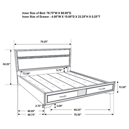 Miranda 5-piece California King Bedroom Set Black