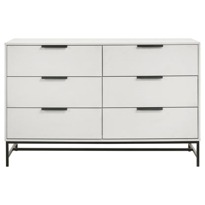 Sonora 6-drawer Bedroom Dresser White