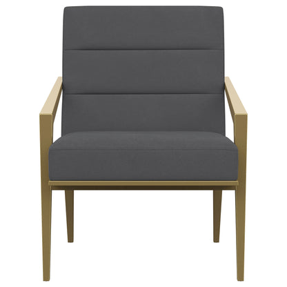 Kirra Upholstered Metal Arm Accent Chair Dark Grey