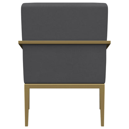 Kirra Upholstered Metal Arm Accent Chair Dark Grey