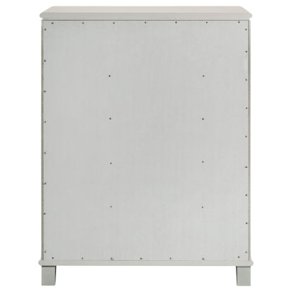 Olivia 5-drawer Bedroom Chest of Drawers Pearl White