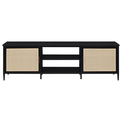 Amherst 2-door 70-inch Metal TV Stand Media Console Black