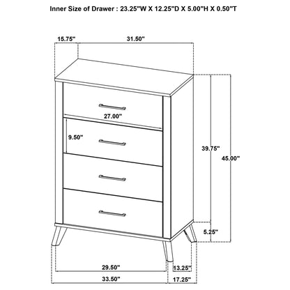 Kaywood 5-piece Twin Bedroom Set Natural Pine