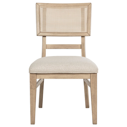 Kailani Rattan Cane Dining Side Chair Beige Oak (Set of 2)