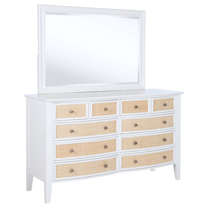 Bexhill 10-drawer Dresser and Mirror White
