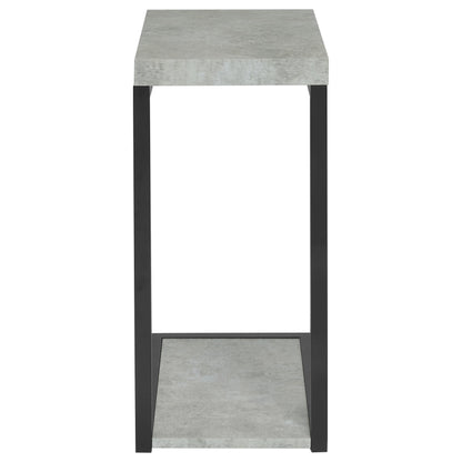 Beck Engineered Wood C-Shape Sofa Side Table Cement