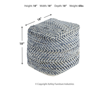 Chevron Pouf