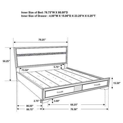 Miranda 4-piece California King Bedroom Set Black