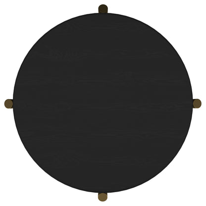 Arini 2-piece Round Coffee and End Table Set Black