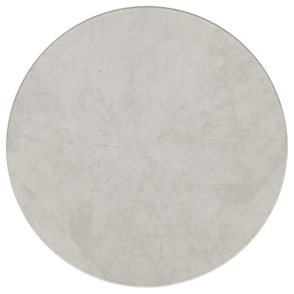 Hermas 3-piece Round Marble Coffee and End Table Set White