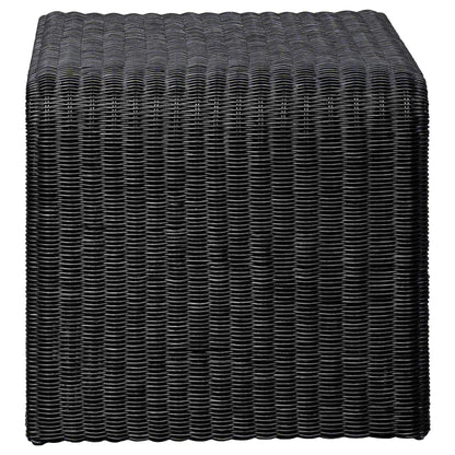 Cahya 3-piece Rattan Coffee and End Table Set Black