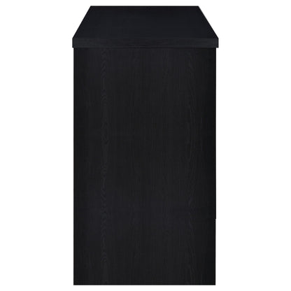 Topanga Engineered Wood Freestanding Home Bar Black