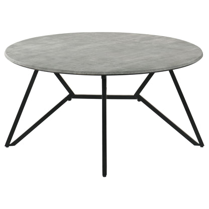 Hadi 3-piece Round SmartTop Coffee and End Table Set Cement